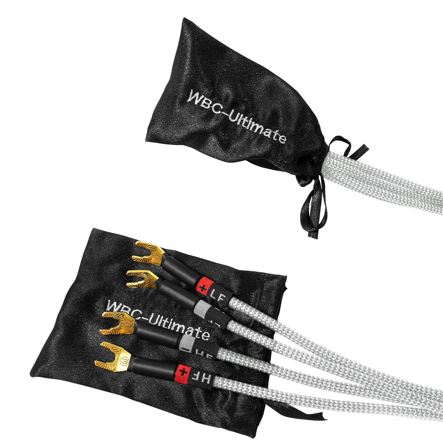 Eminence gold spade connectors with silk pouch