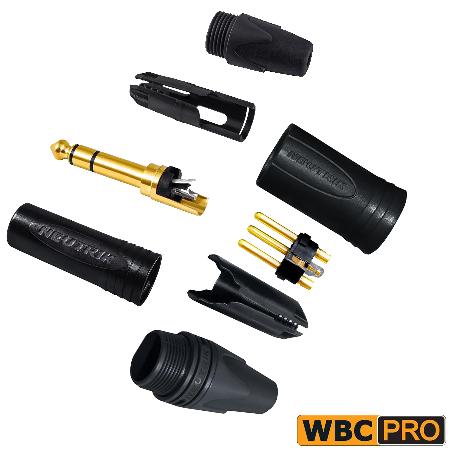 15 foot WBC Pro Quad cable pair with Neutrik Gold XLR male and