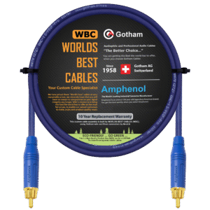 WBC cable with Gotham GAC-1-SPDIF-PRO with Amphinol Blue RCA connectors