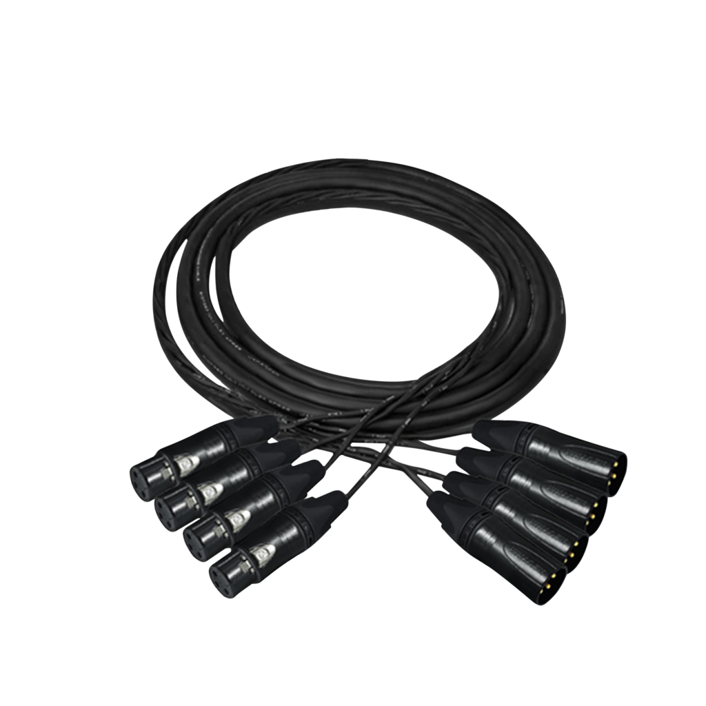 WBC Mogami 2931 4 channel snake with Neutrik Gold male and female XLR connectors