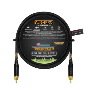 1.5 meters WBC Pro Quad directional cable with Amphenol ACPR-BLK RCA connectors