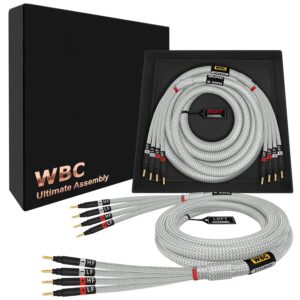 3 to 12 foot WBC-ULTIMATE 7AWG Silver bi-amp with Eminence banana connectors